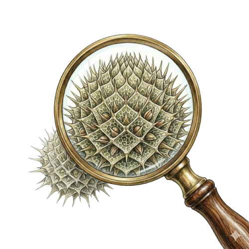 Botanical detail under magnification